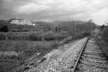 hike on an abandoned railway in southern Italy