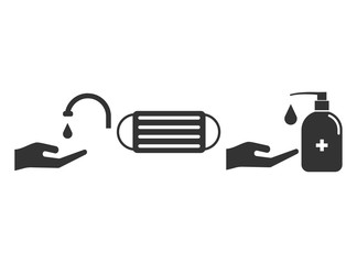 Hygiene virus care icon isolated on white background. Vector illustration.