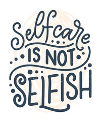 Fototapeta premium Selfcare lettering quote for blog or sale. Time to something nice. Beauty, body care, premium cosmetics, delicious, ego. Modern calligraphy. Vector design print