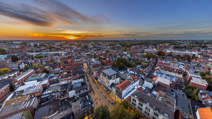 Fototapeta premium Skyline of historic Groningen city