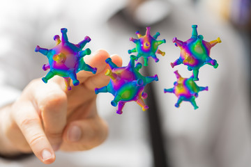 contagious coronavirus pandemic, dangerous virus outbreak 3d.