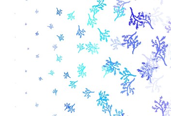 Light Blue, Green vector abstract design with sakura.