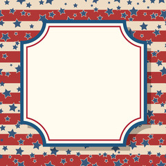 American patriotic background frame