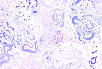 Light Blue, Red vector template with bent lines.