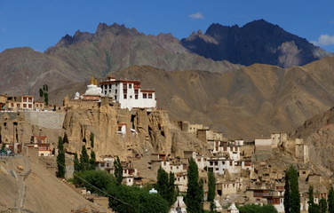 Tele view of Lamayuru monastery in Ladakh,  India