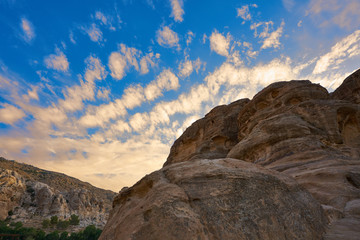 Sunset in Petra (Wadi Musa), Jordan