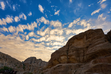 Obraz premium Sunset in Petra (Wadi Musa), Jordan