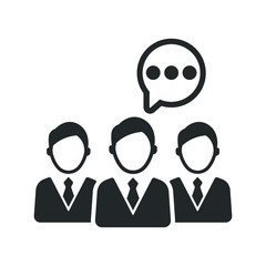 Business discussion team icon