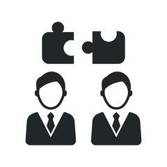 Teamwork cooperation icon