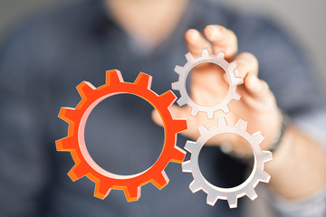 Gear With Success Concept digital.