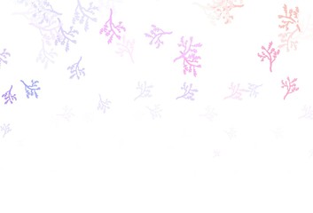 Light Blue, Red vector doodle background with branches.