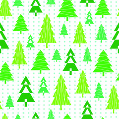 seamless pattern with christmas trees