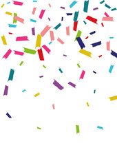 Rainbow Celebration Confetti Illustration. Dust Invitation. Dust Transparent Pattern. Rainbow Transparent Banner.