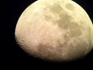 full moon in outer space