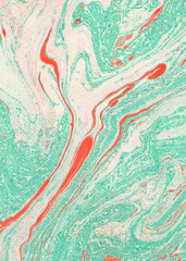 Fototapeta premium Decorative liquid marble texture. Abstract painting. 
