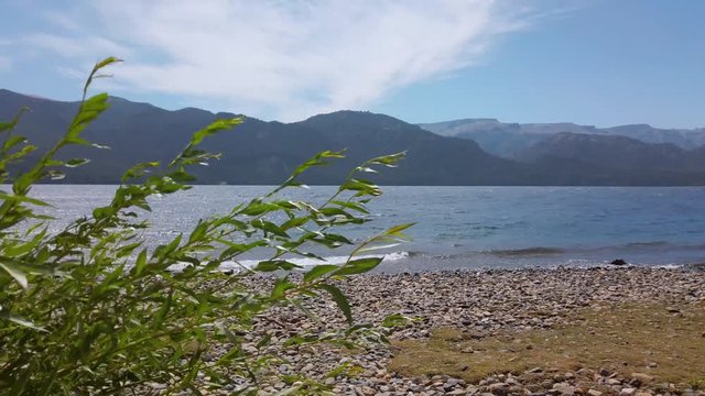 Traful lake shore from Villa Traful town, Patagonia Argentina