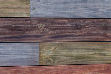 Brown wooden boards or fence texture background or backdrop with old paint