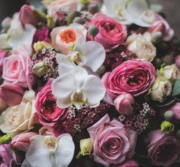 bouquet of white roses