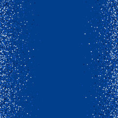 Blue Star Xmas Vector Backdrop. Bright Glitter Border. Shiny Sparkle Banner. Blue Graphic Abstract Design.