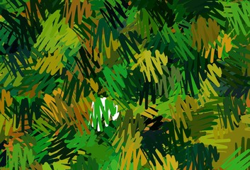 Dark Green, Red vector background with stright stripes.