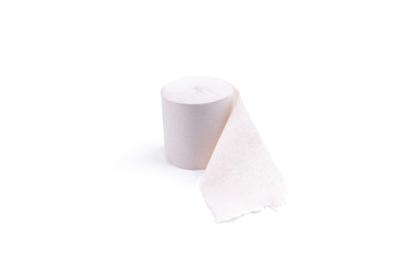 toilet paper roll isolated on a white background. illustration for panic buying at coronavirus epidemic time.
