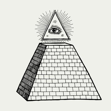 The eye of providence on the top of the pyramid.