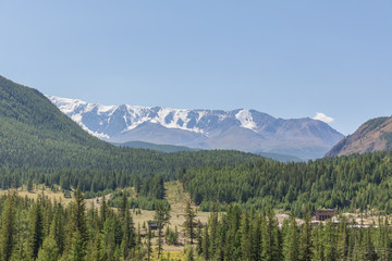 View of Belukha Mountain. Russia. Belukha Mountain is part of the World Heritage Site entitled Golden Mountains of Altai.