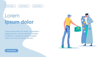 Idea Trading Flat Landing Page Vector Template