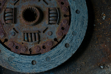 An old basket clutch disk rusty