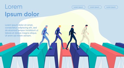 Men go on Bookend Books, Successful Training.