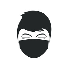 Corona virus medical face mask icon