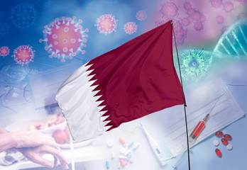 Coronavirus (COVID-19) outbreak and coronaviruses influenza background as dangerous flu strain...