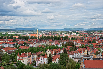 Fototapeta na wymiar Panoramic view of Bamberg city center Upper Franconia Germany