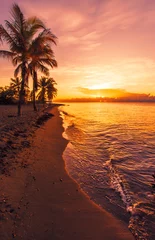 Deurstickers sunset on the beach © Edwin
