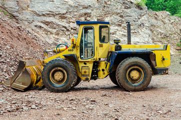 Excavator Yellow Bulldozer