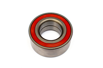 Car hub bearing close-up on an isolated white background. Spare parts.