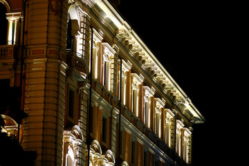 Facade of a sardinian palace, liberty cagliaritano style