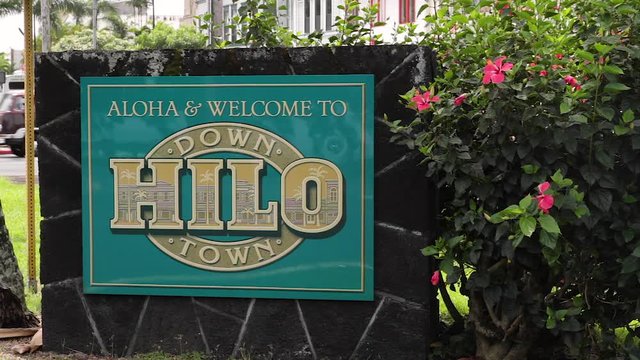 Welcome To Hawaii Sign Close Up Sunny