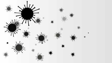 Virus Pandemic Protection Concept. Coronavirus abstract background. Novel coronavirus on white background. Vector illustration.