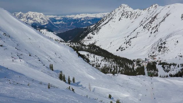 Planneralm skiing resort in winter,  Austrian Alps