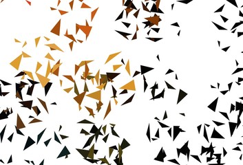 Dark Orange vector layout with lines, triangles.