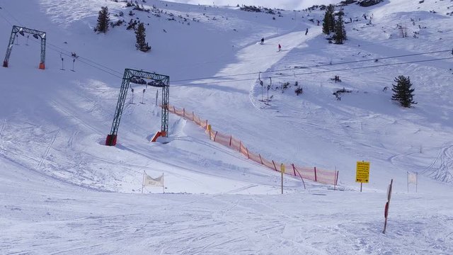 Planneralm skiing resort in winter,  Austrian Alps