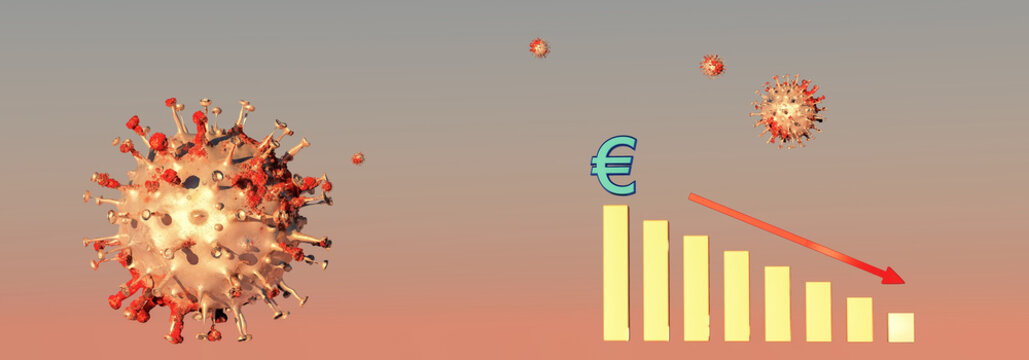 economic crisis due to the coronavirus pandemic, covid 19 - Powered by Adobe