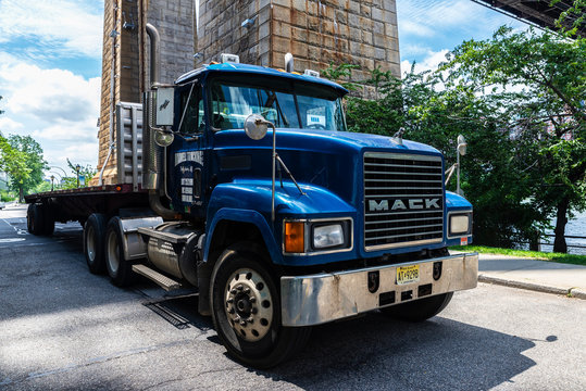 MACK brand truck in New York City, USA