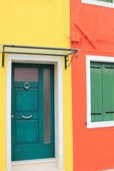 Cityscape of Colorful Houses in Burano Island Italy