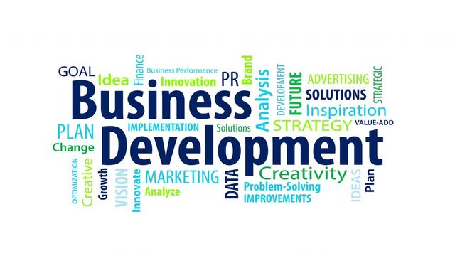 Animated Business Development Word Cloud