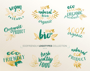 Collection of luxury ecologocal logos