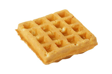 Belgian waffle isolated on a white background