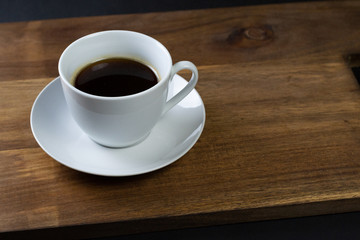 Cup of coffee in the morning