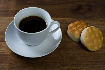 Coffee with homemade muffins